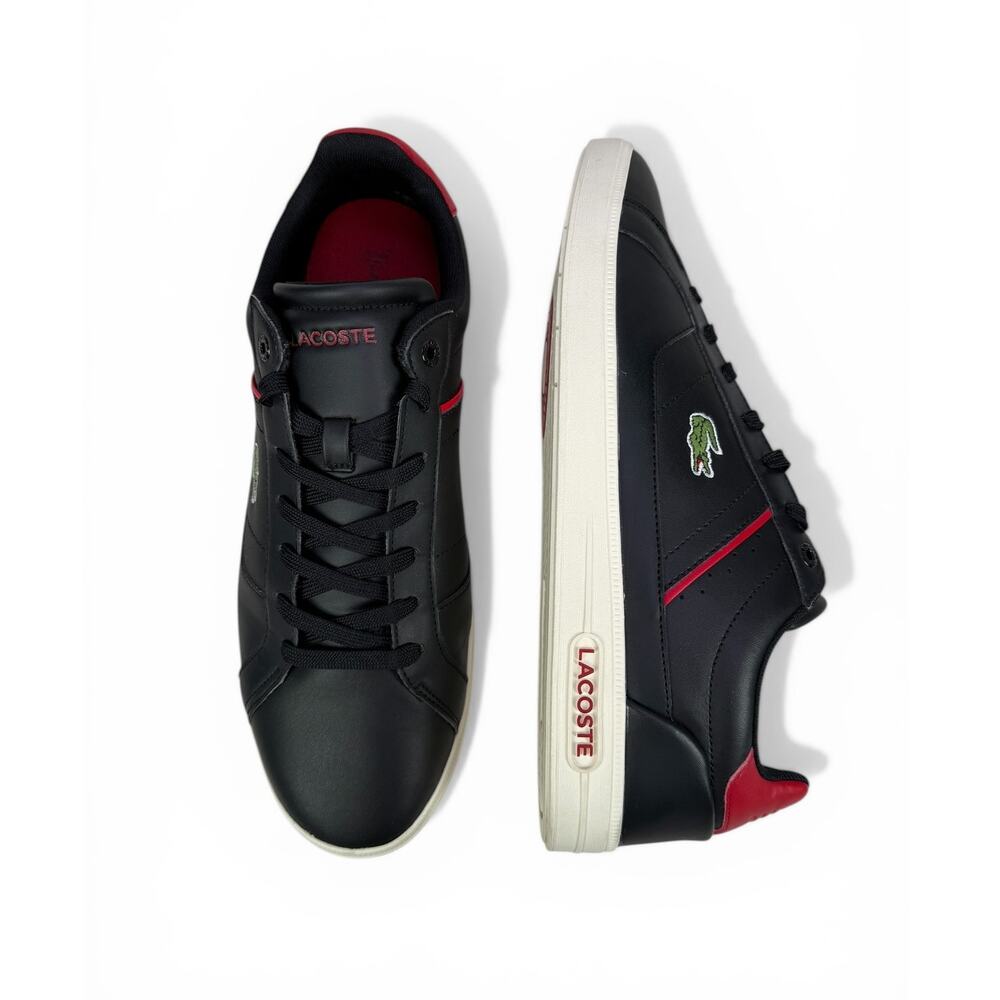 Lacoste Europa Pro 222 Sneaker Mens 11 M Black Leather‎ Low Top Casual Designer